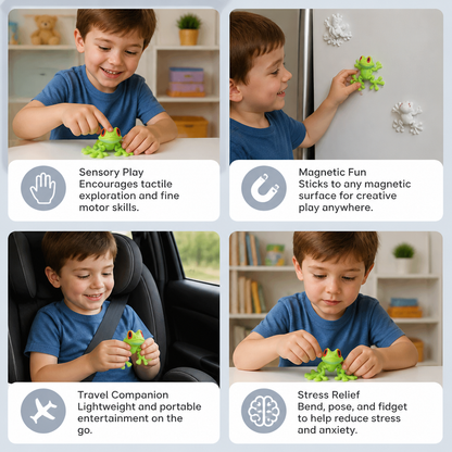3D Printed Magnetic Flexible Frog Fidget Toy