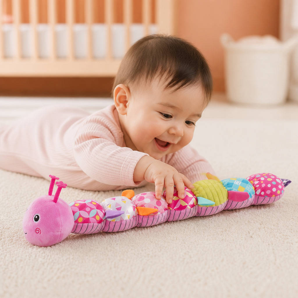 Sensory Plush Rattle and Music Caterpillar
