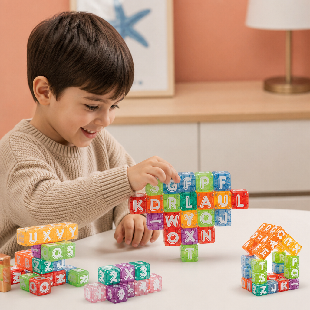 40-Piece Magnetic Letters & Numbers Learning Set – Montessori STEM Toy for Kids
