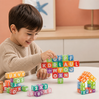 40-Piece Magnetic Letters & Numbers Learning Set – Montessori STEM Toy for Kids