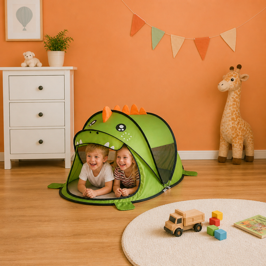 Foldable Dino Play Tent for Kids – Perfect for Warm Days & Cozy Playtime