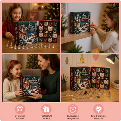 24-Day Christmas Giraffe Figurine Advent Calendar