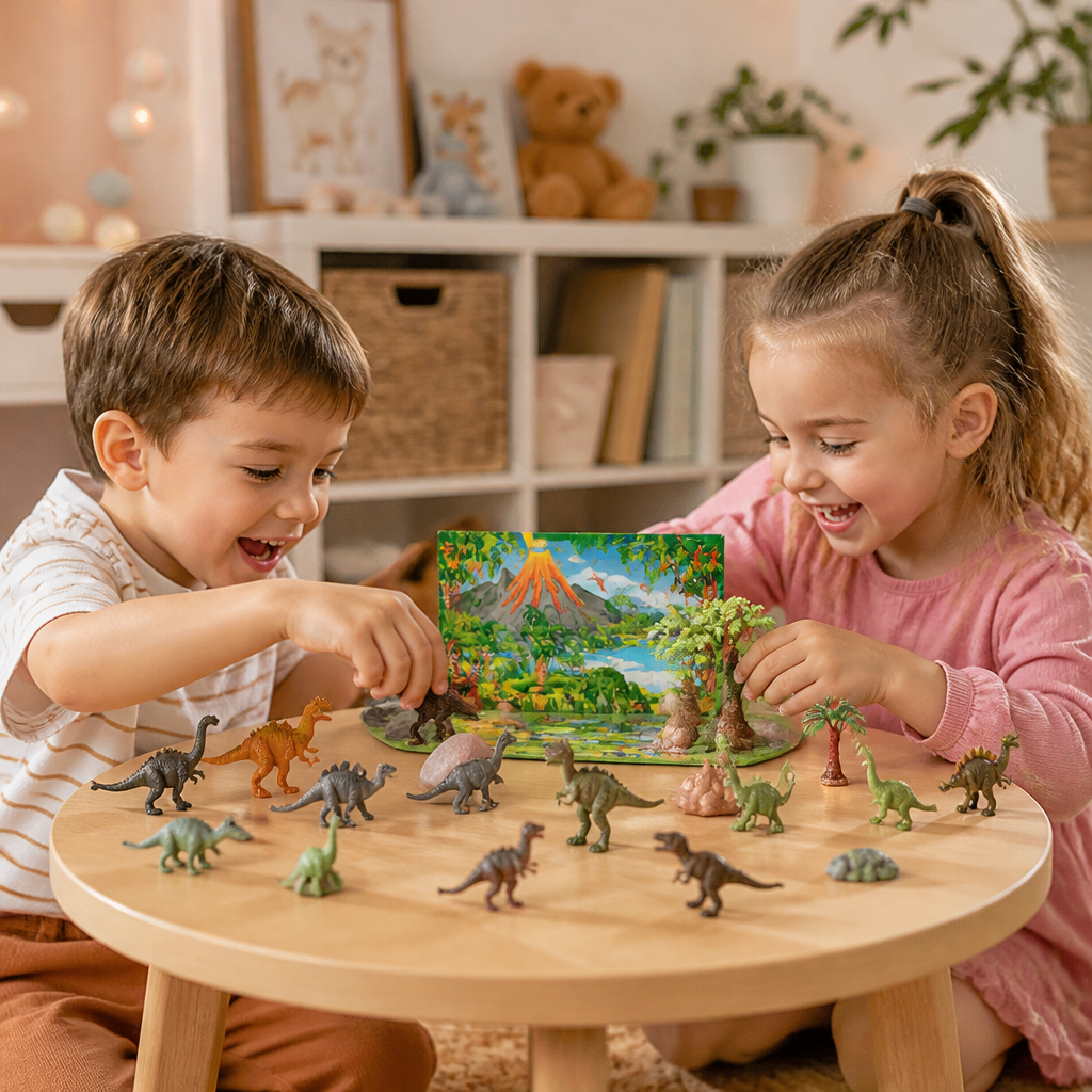 24-Day Dinosaur Toy Advent Calendar with Surprise Figures