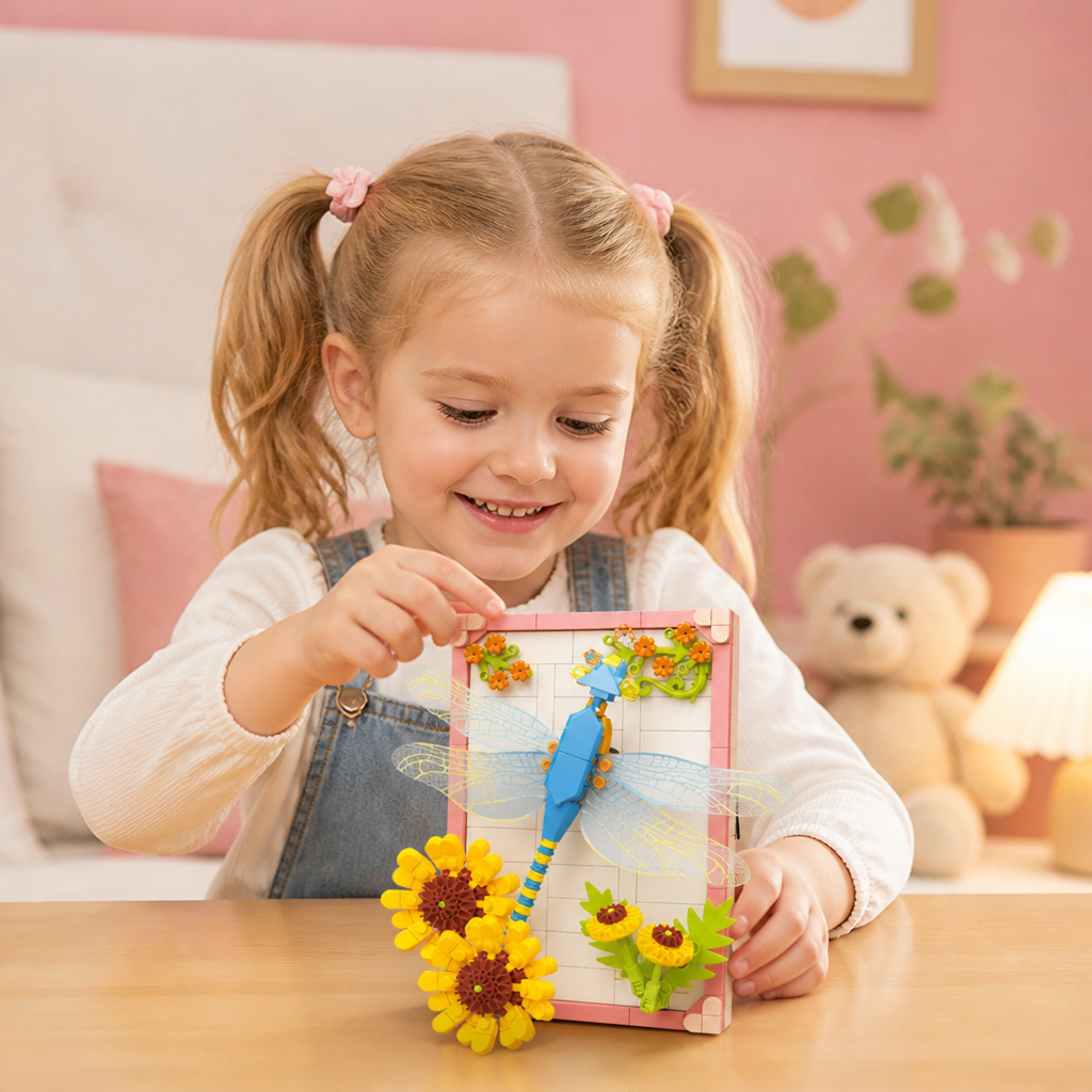DIY 3D Nature Frame Building Blocks Set – Flowers & Insects