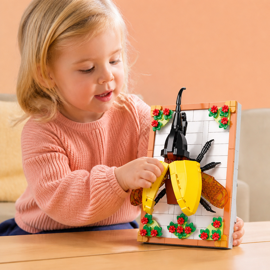 DIY 3D Nature Frame Building Blocks Set – Flowers & Insects