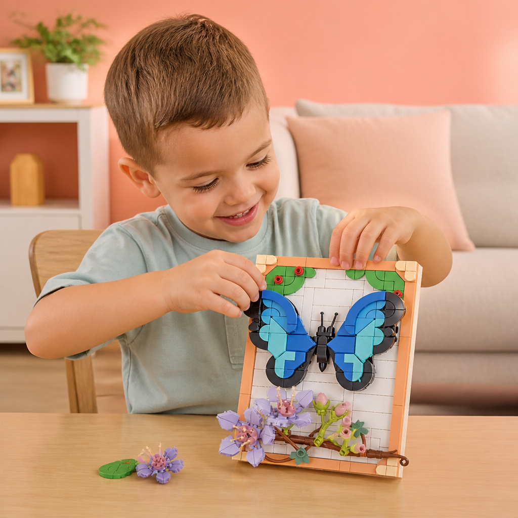 DIY 3D Nature Frame Building Blocks Set – Flowers & Insects