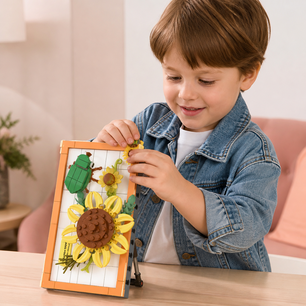 DIY 3D Nature Frame Building Blocks Set – Flowers & Insects