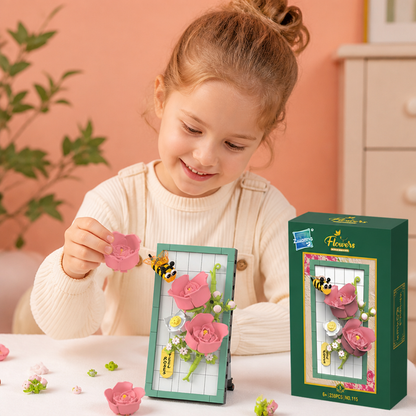 DIY 3D Nature Frame Building Blocks Set – Flowers & Insects