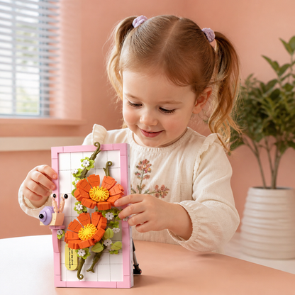 DIY 3D Nature Frame Building Blocks Set – Flowers & Insects