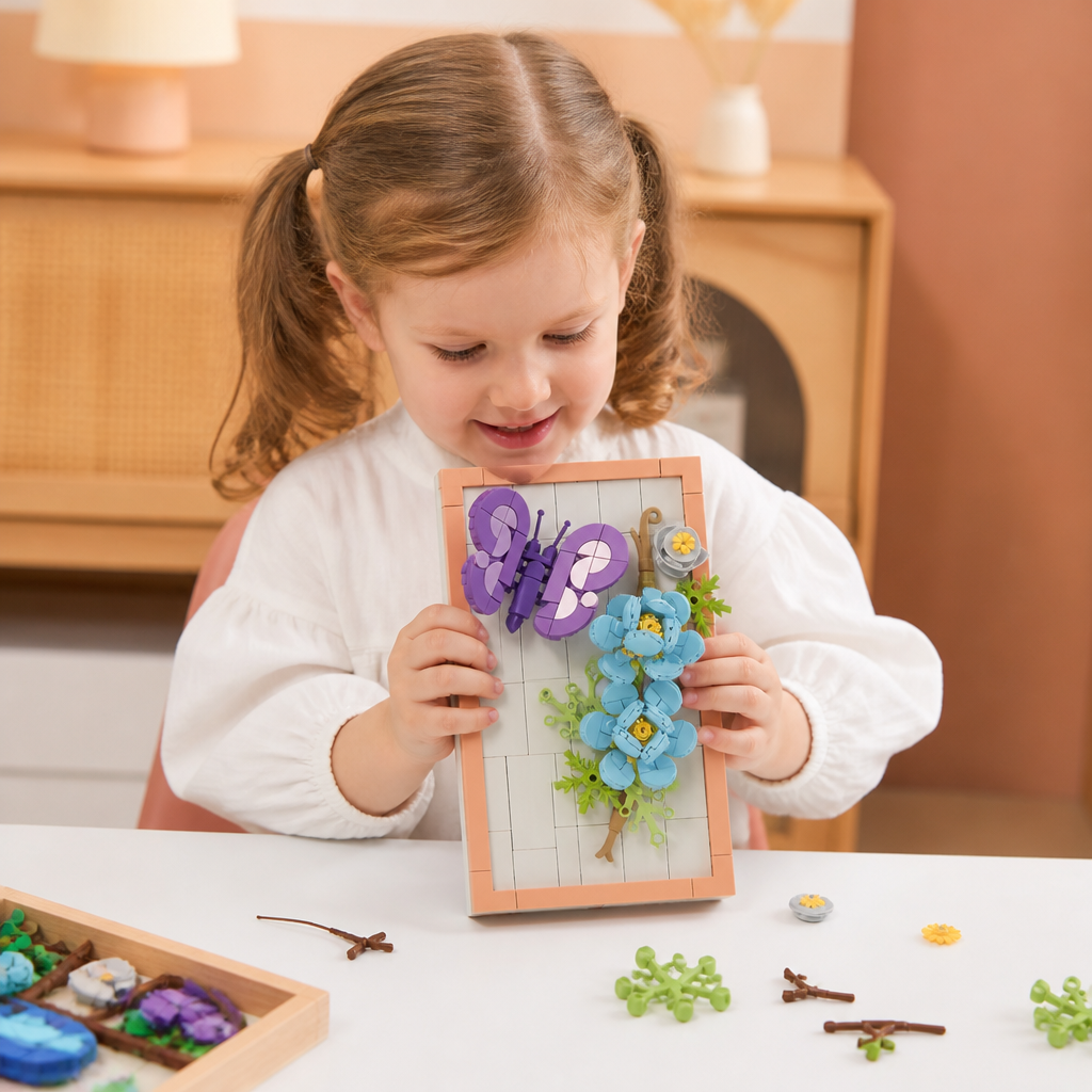 DIY 3D Nature Frame Building Blocks Set – Flowers & Insects