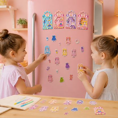 Princess Magnetic Dress-Up Set with 3D Stickers