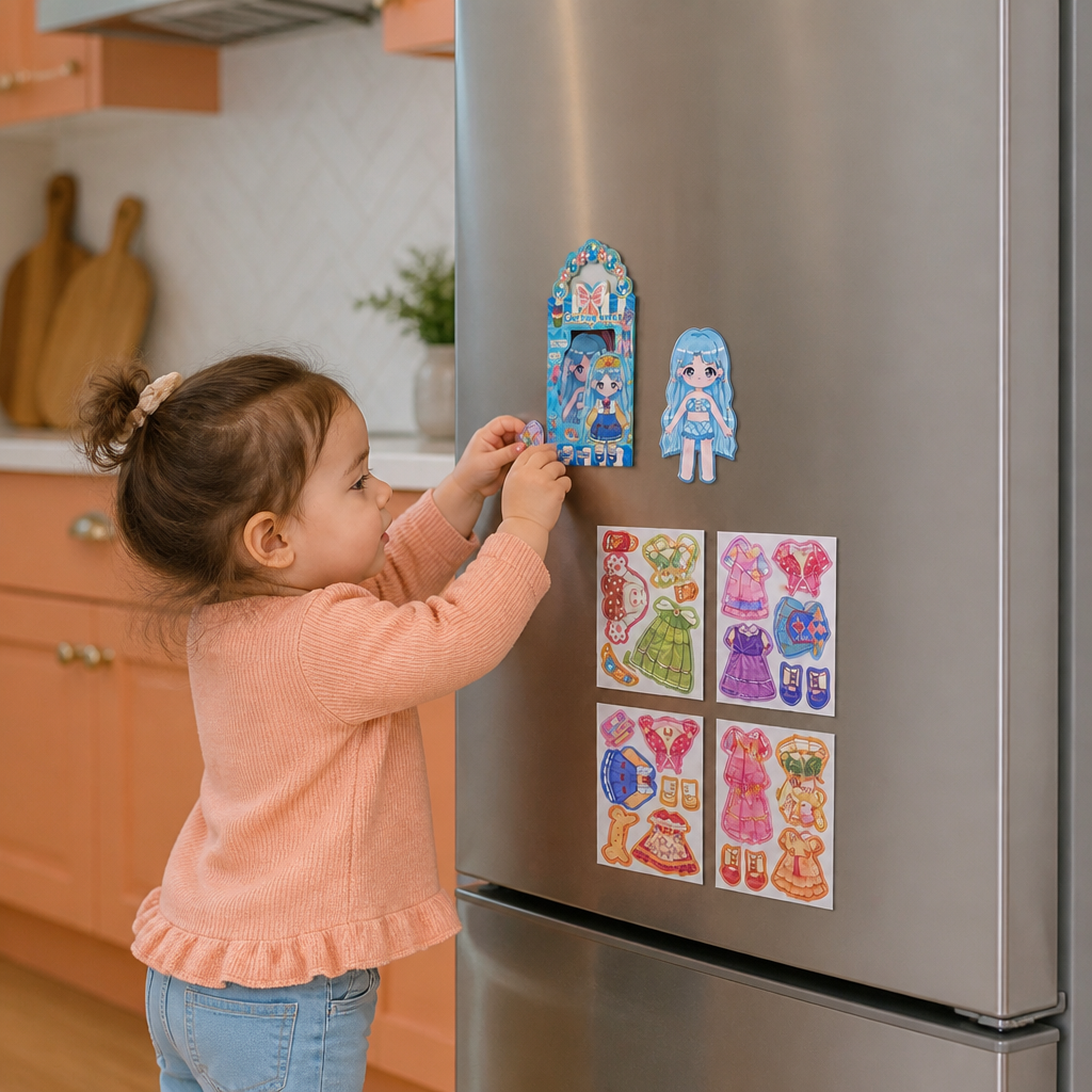Princess Magnetic Dress-Up Set with 3D Stickers