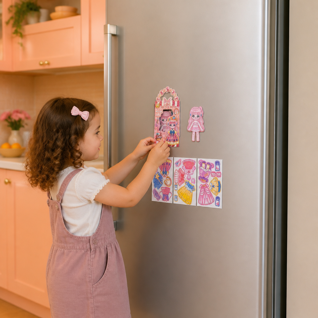 Princess Magnetic Dress-Up Set with 3D Stickers