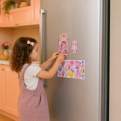 Princess Magnetic Dress-Up Set with 3D Stickers