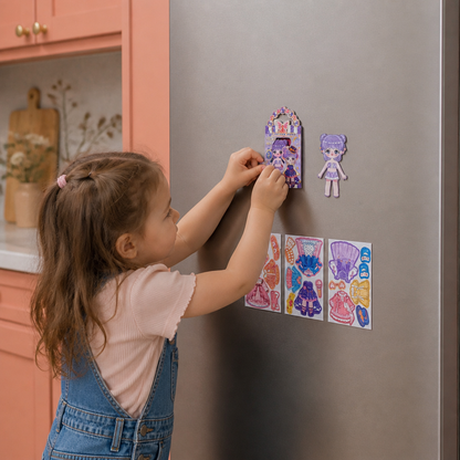 Princess Magnetic Dress-Up Set with 3D Stickers