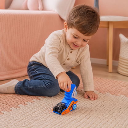 One-Click Monster Truck Launcher with Helmet & Handle Design