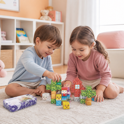 40-Piece Magnetic Building Blocks Set for Kids – Perfect for On-the-Go Fun