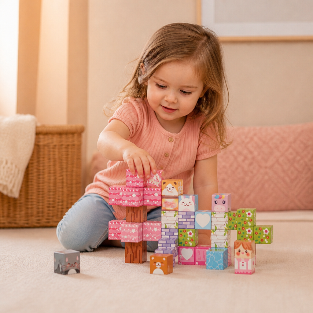 40-Piece Magnetic Building Blocks Set for Kids – Perfect for On-the-Go Fun