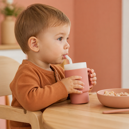 Leakproof Silicone Toddler Straw Cup