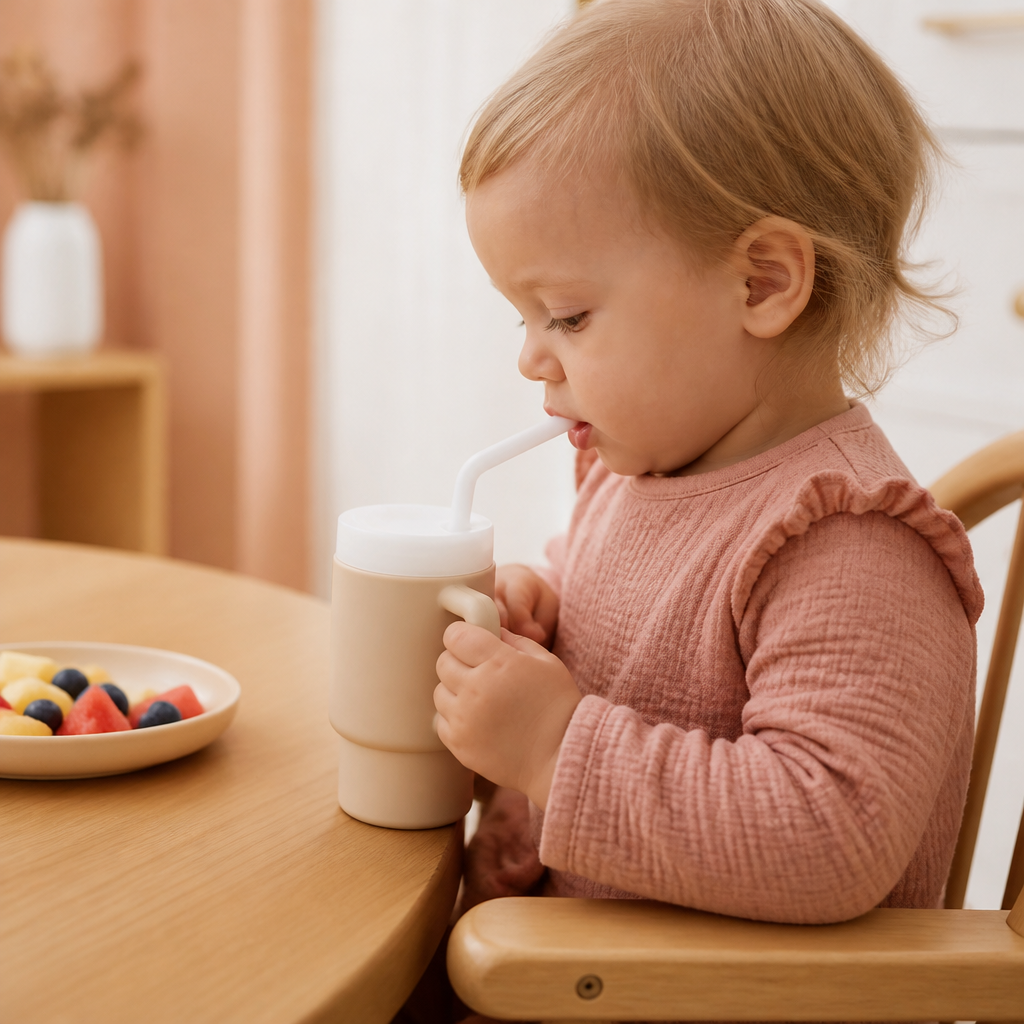 Leakproof Silicone Toddler Straw Cup