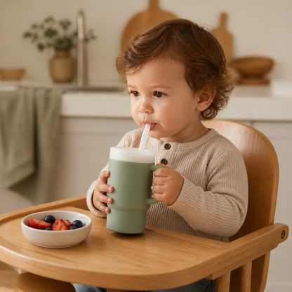 Leakproof Silicone Toddler Straw Cup