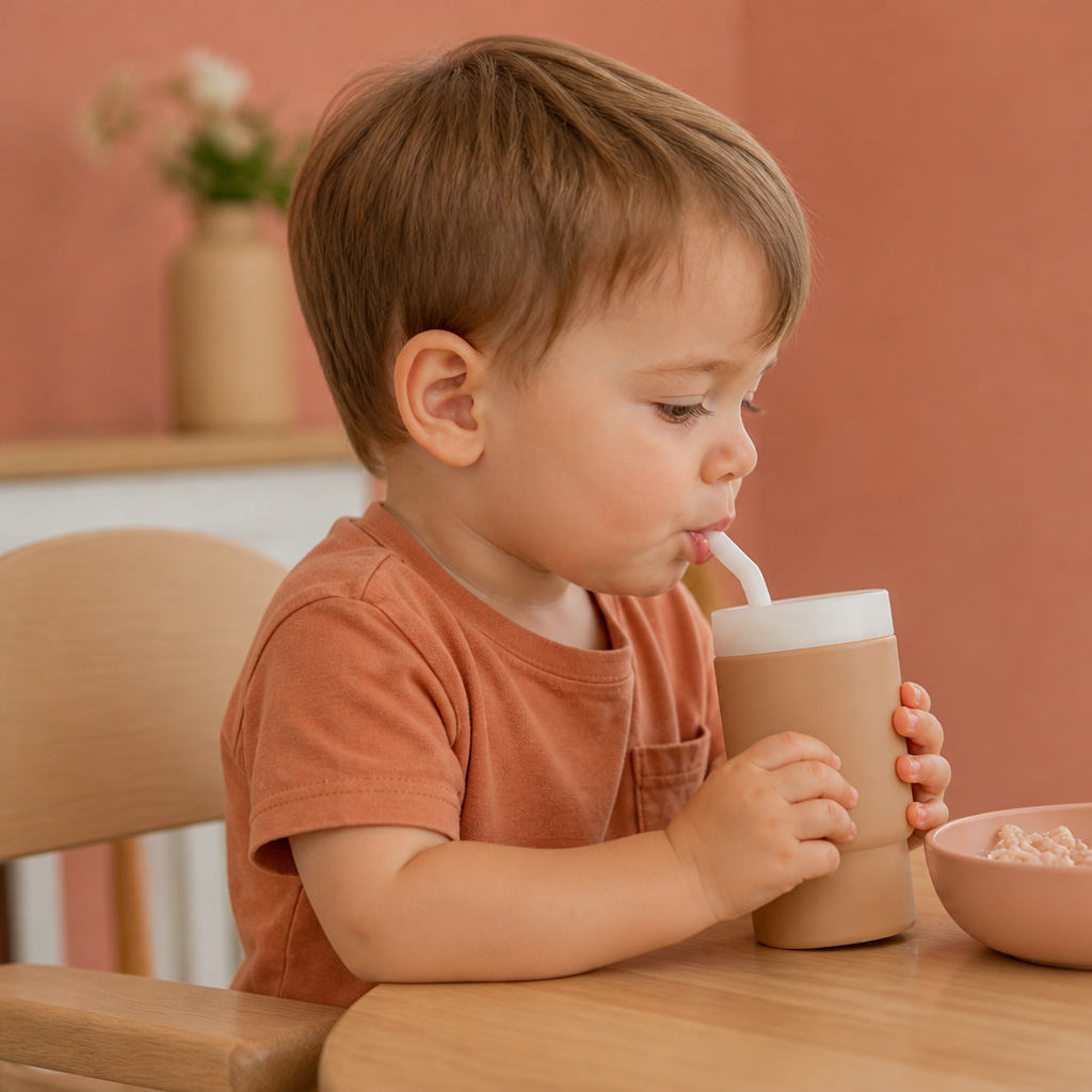 Leakproof Silicone Toddler Straw Cup
