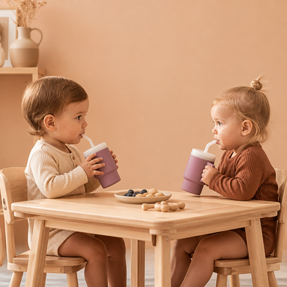 Leakproof Silicone Toddler Straw Cup