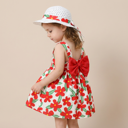 Sunny Blossom Bow Dress Set