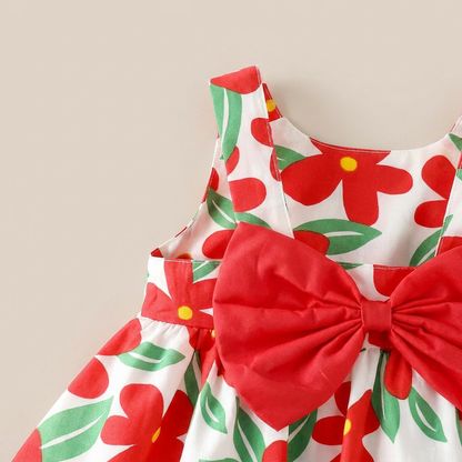 Sunny Blossom Bow Dress Set