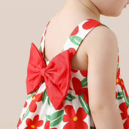 Sunny Blossom Bow Dress Set