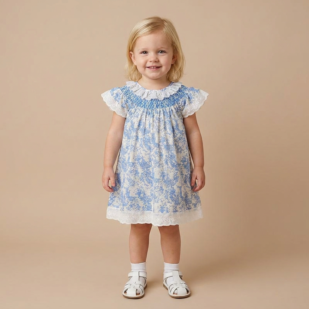 Timeless Blue Toile Dress