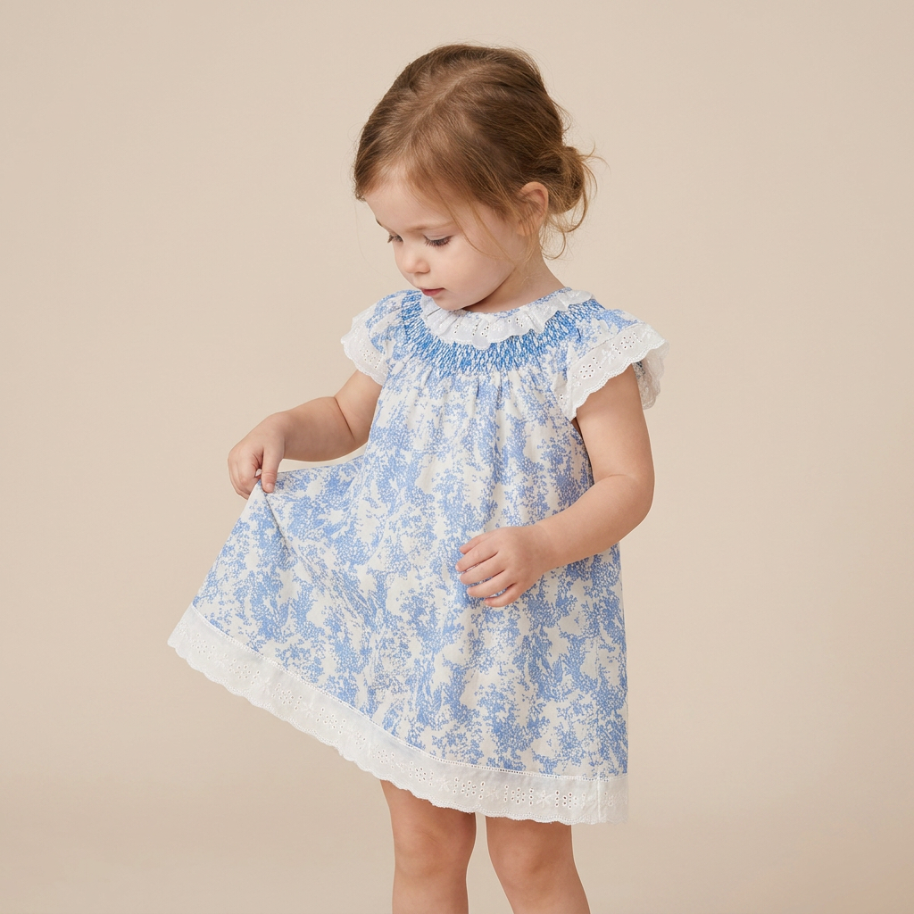 Timeless Blue Toile Dress