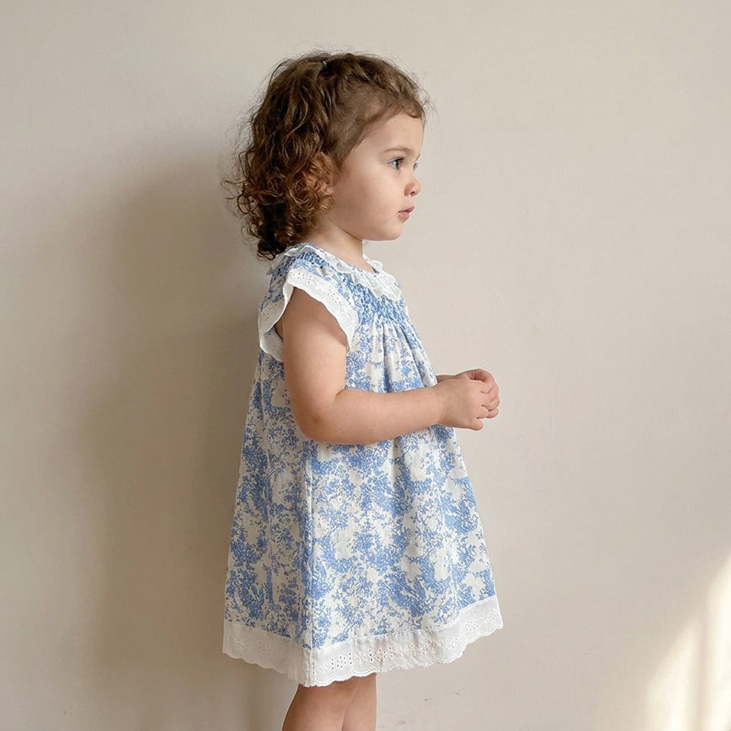 Timeless Blue Toile Dress