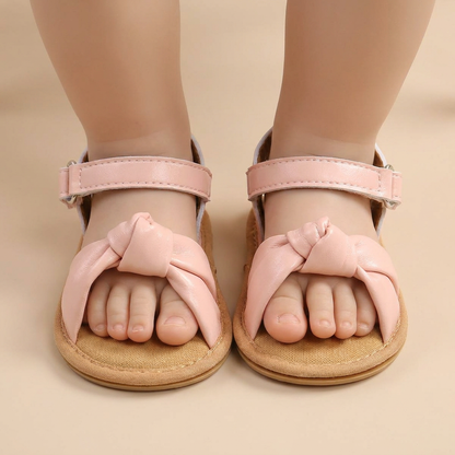 Wide Bow Strap Sandals