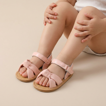 Wide Bow Strap Sandals