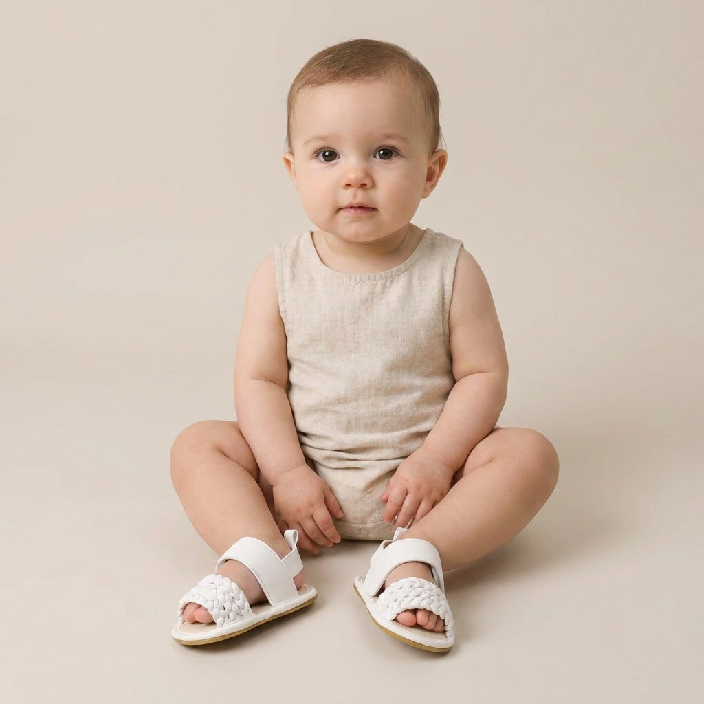 Braided Strap Velcro Sandals
