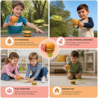 Kids’ 2-in-1 Spinning Top & Flying Spinner Launcher