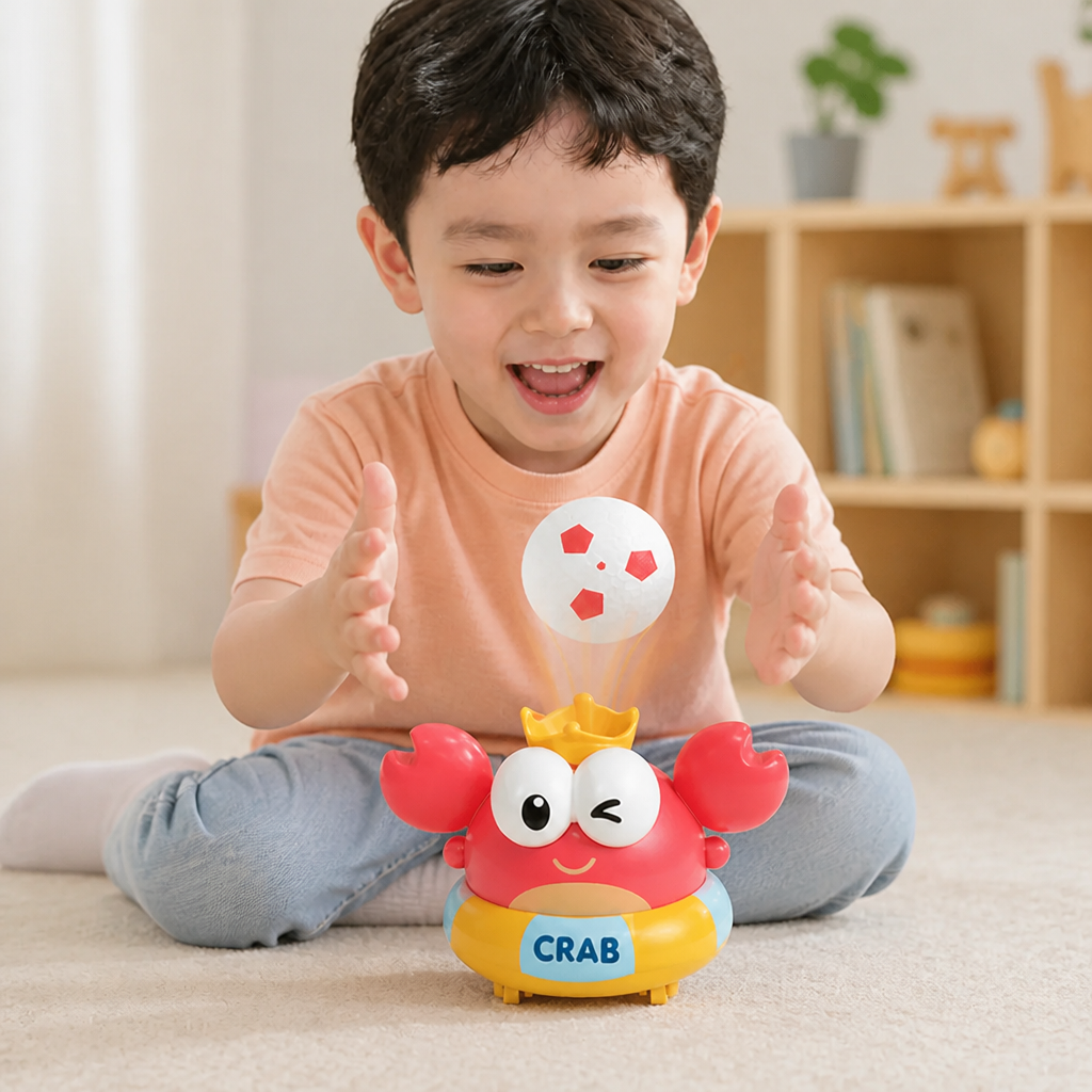 Kids’ Electric Crab Floating Ball Toy