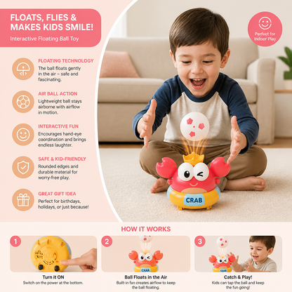 Kids’ Electric Crab Floating Ball Toy
