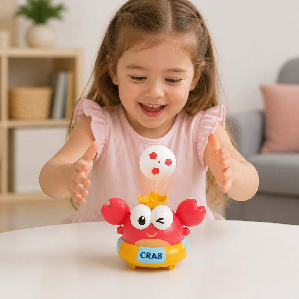 Kids’ Electric Crab Floating Ball Toy