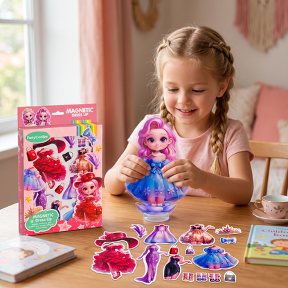 Magnetic Dress-Up Doll Set with Interchangeable Outfits