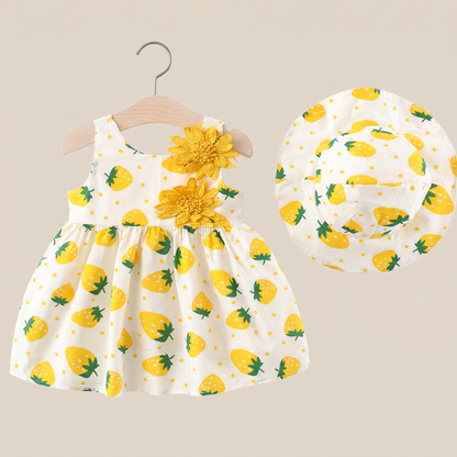 Blossom Picnic Dress Set & Hat