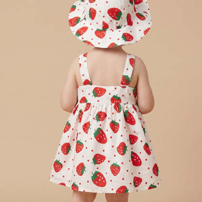Blossom Picnic Dress Set & Hat