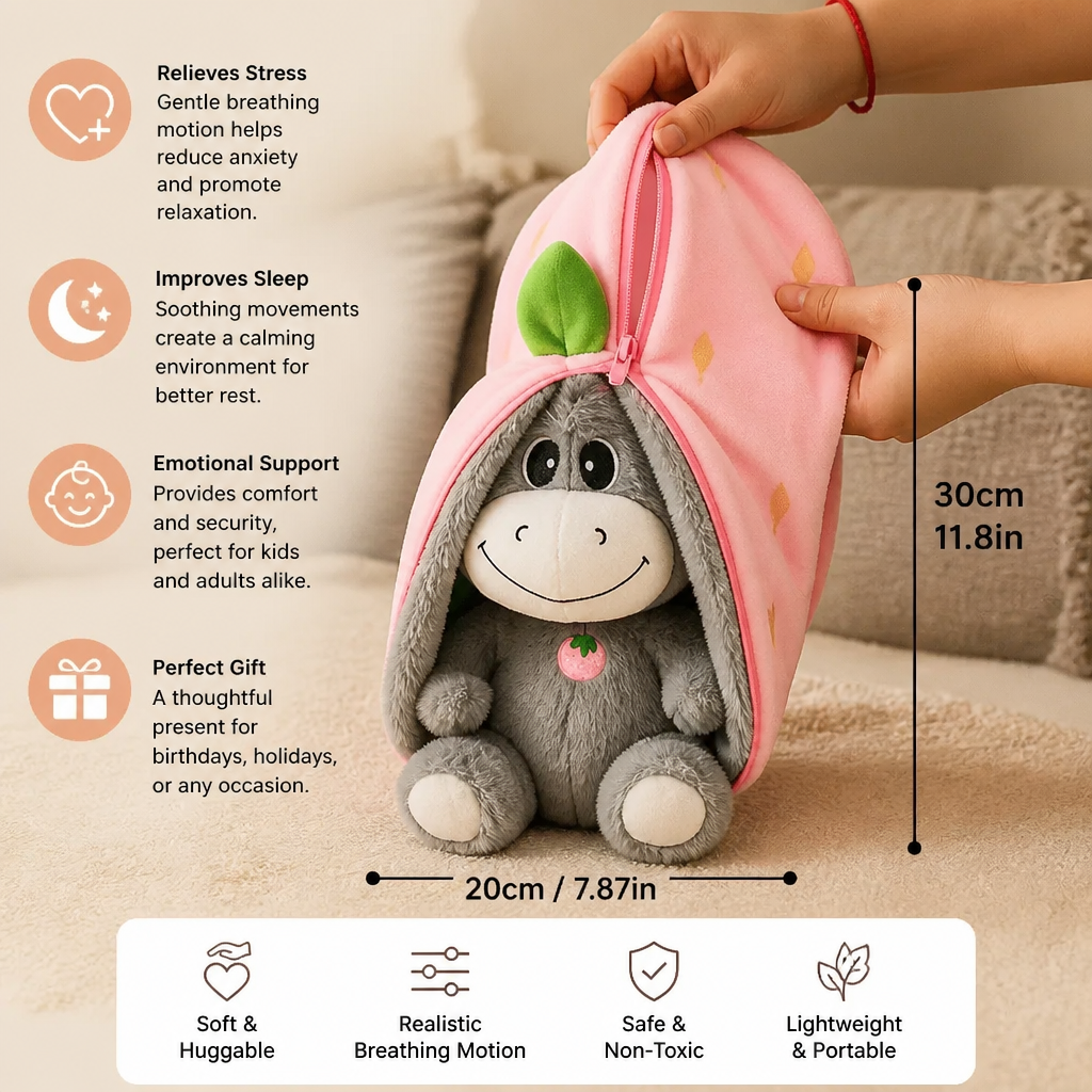 Breathing Donkey Plush Toy