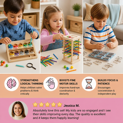 3-Piece Montessori Play and Development Puzzle Set for Children