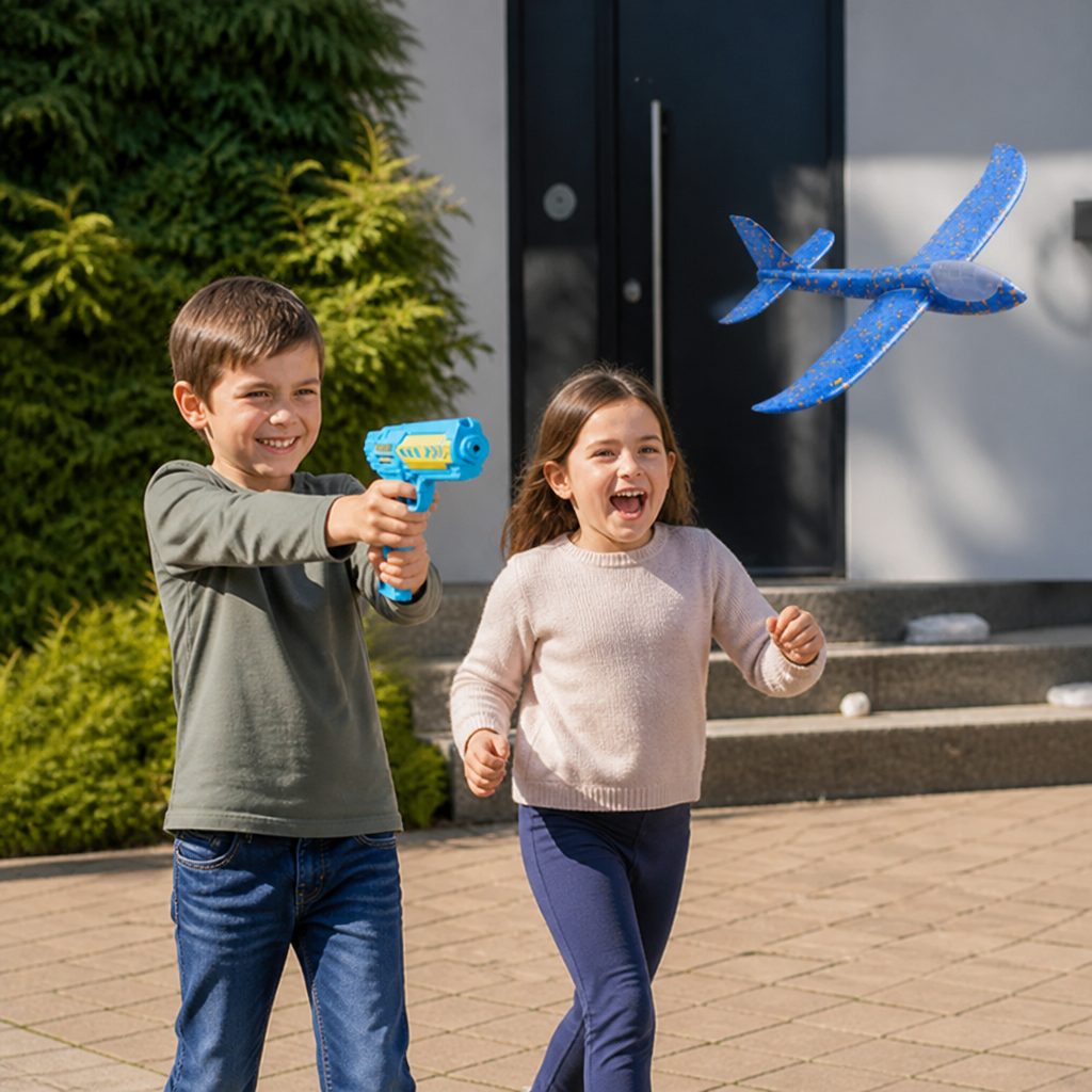 Foam Glider Airplane Launcher Set
