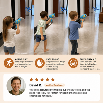 Foam Glider Airplane Launcher Set