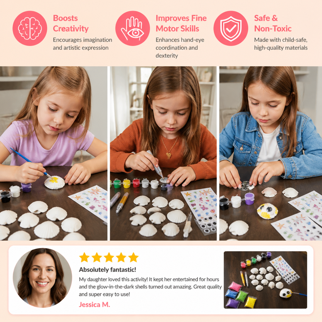 Glow in the Dark Sea Shell Painting & Craft Kit