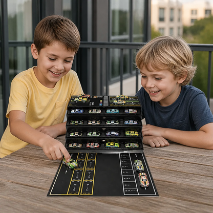 48-Piece Mini Die-Cast Pull-Back Car Set with Storage Container Box