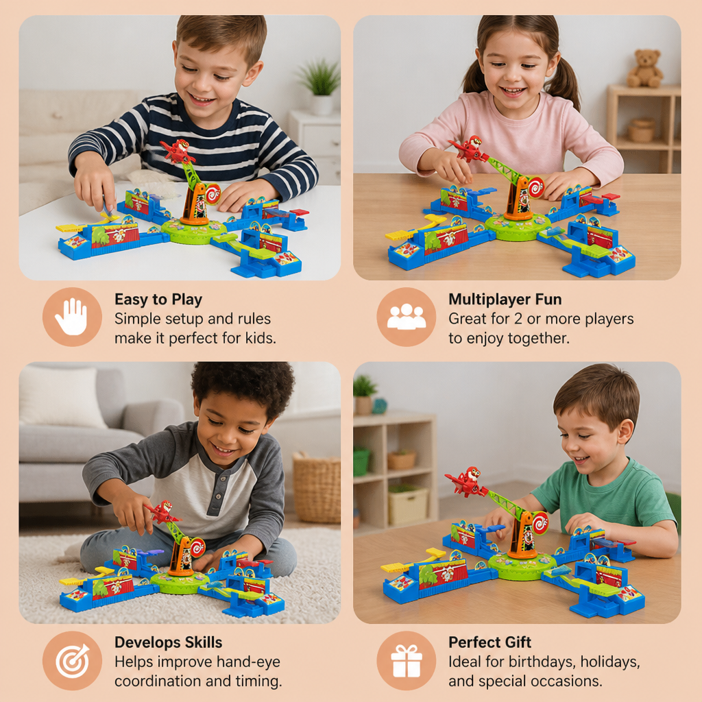 Interactive Multiplayer Flying Plane Family Board Game